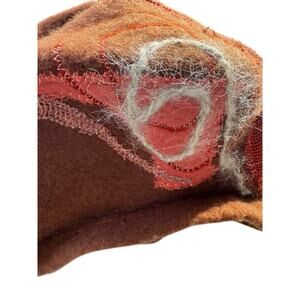 $95 Hand Crafted Artisan Slouch Hat Cap Beret Flowers Mohair Wool Soft Knit